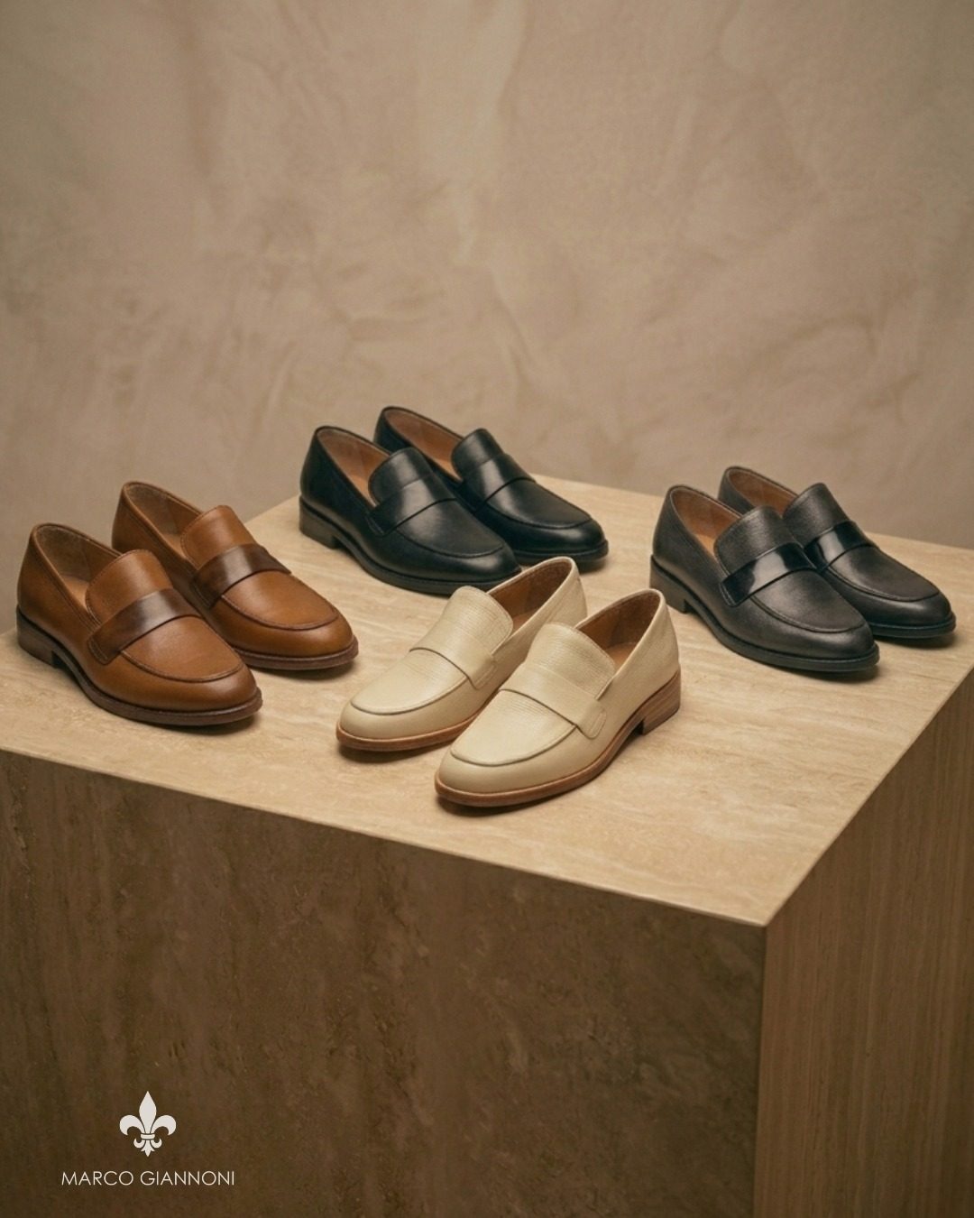 Mocasín penny de mujer en cuero