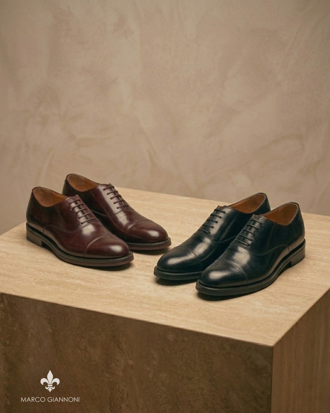 Oxford cap toe de mujer en cuero
